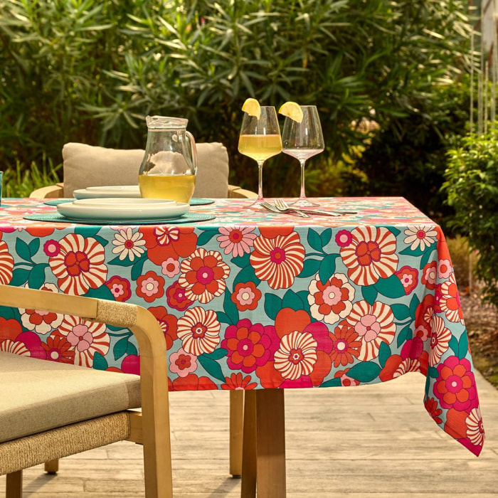 Nappe Cha Cha Pop 140x240cm bleu