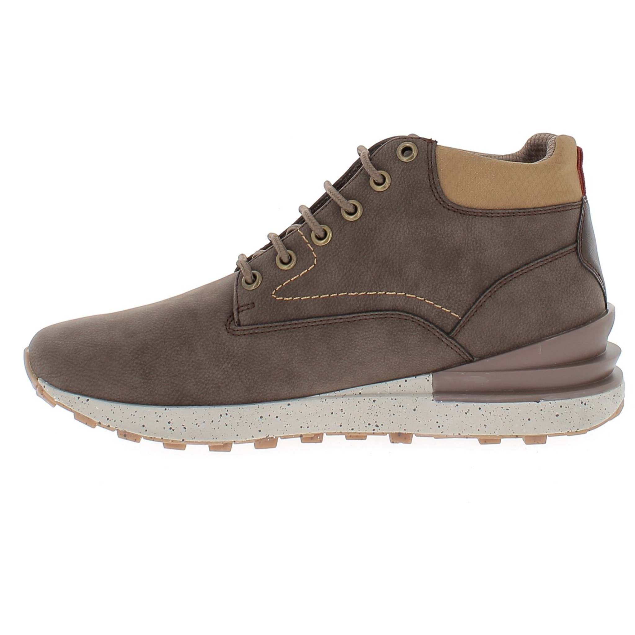 Armata di Mare Scarpe Uomo Stivaletti Casual Stringati con Soletta Rimovibile in Memory Foam AMU 2D802 Dk Brown