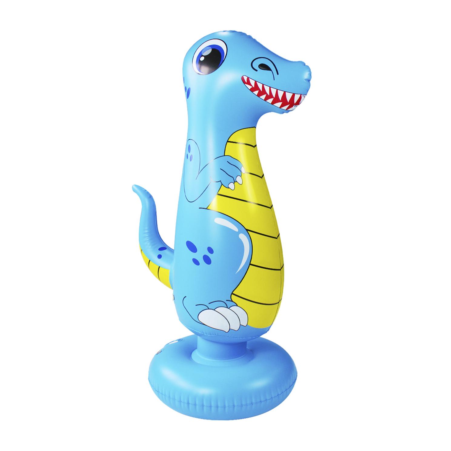 Dinosaurio hinchable tentetieso. Punching ball, practica karate, boxeo. 120cm.