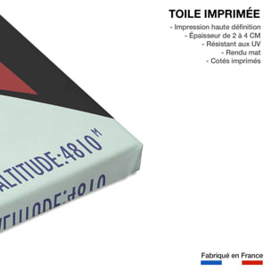 Tableau terminus Chamonix 4810m Toile imprimée