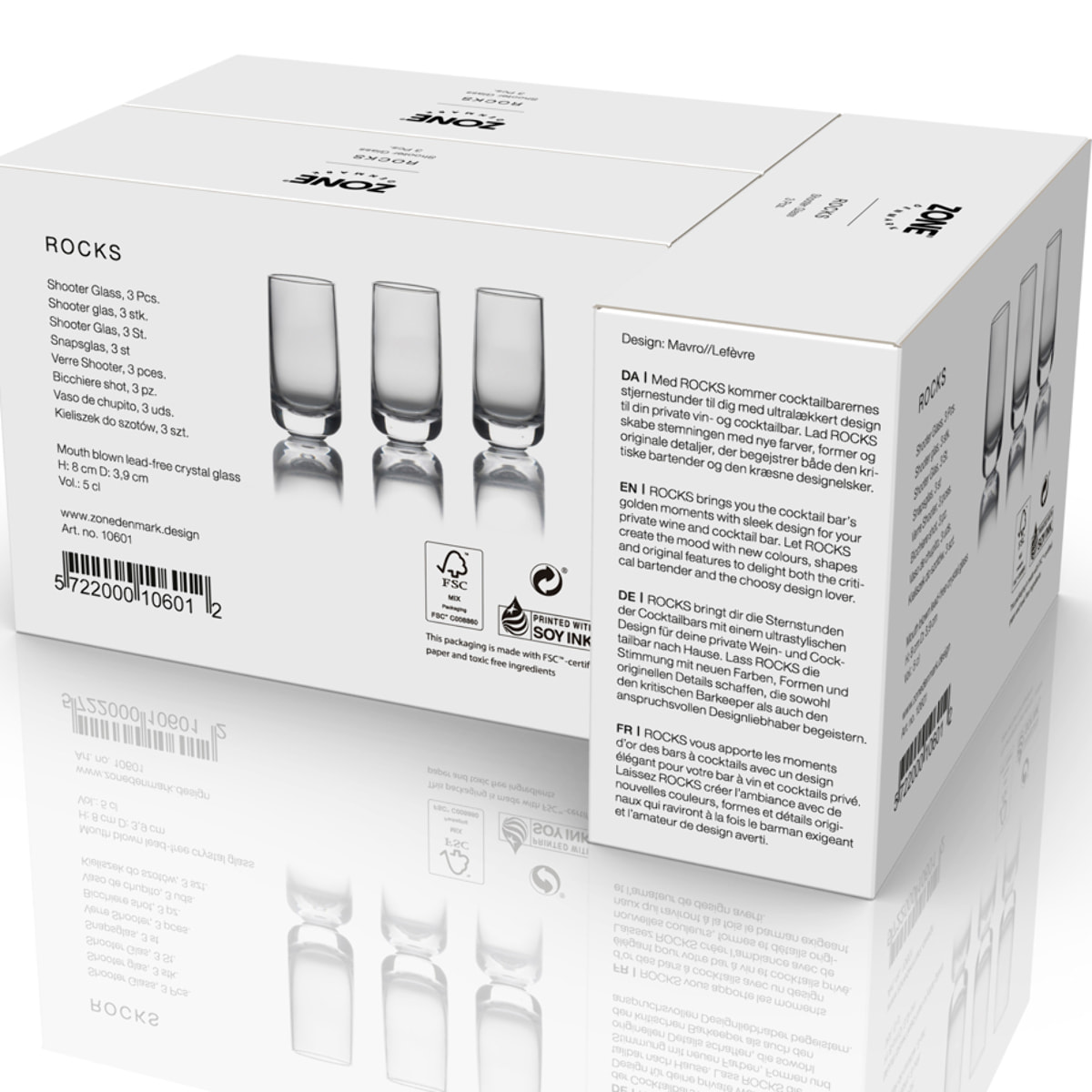 Set de 3 verres à shooter Rocks5 cl