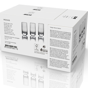 Set de 3 verres à shooter Rocks5 cl