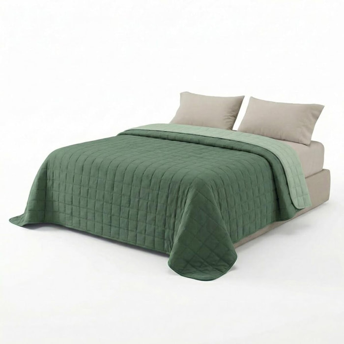 Copriletto una piazza e mezza estivo leggero double face 210x260 cm, trapunta estiva traspirante e morbida, coperta primaverile elegante e moderna, design reversibile per doppio stile, ideale per stagione calda, resistente e facile da lavare