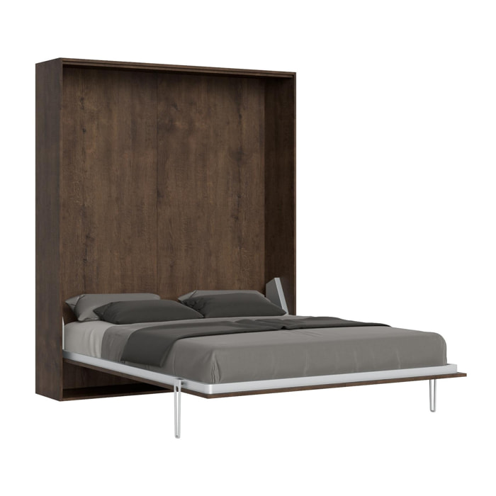 Cama abatible 160 vertical Kentaro Nogal