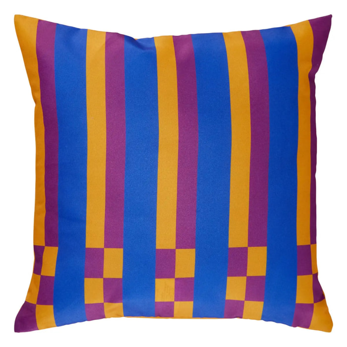 Housse de coussin d extérieur "Pia" bleu indigo 40x40cm