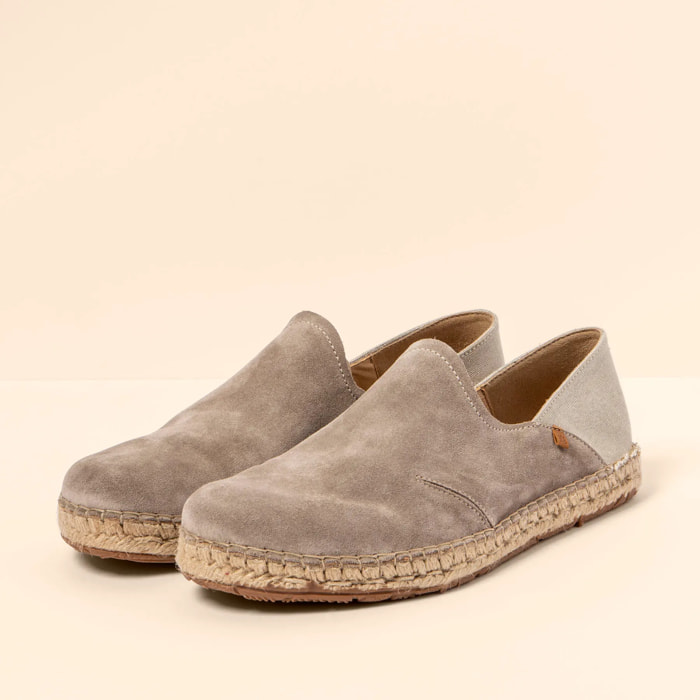 Zapatos N677 SILK SUEDE-COTTON TAUPE / CAMPOS color Taupe