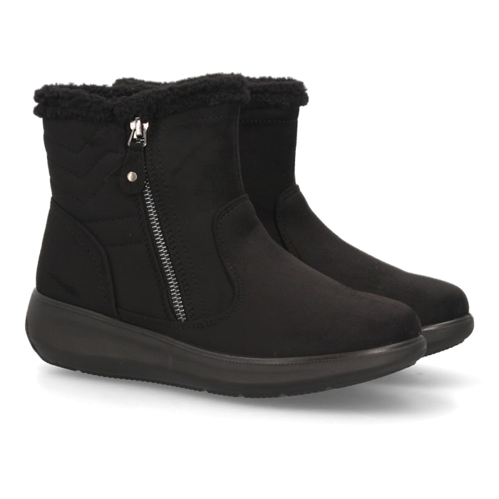 Botines cálidos con cremallera lateral para mujer