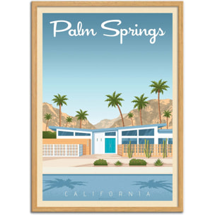 Affiche - Palm Springs - Olahoop Travel Posters
