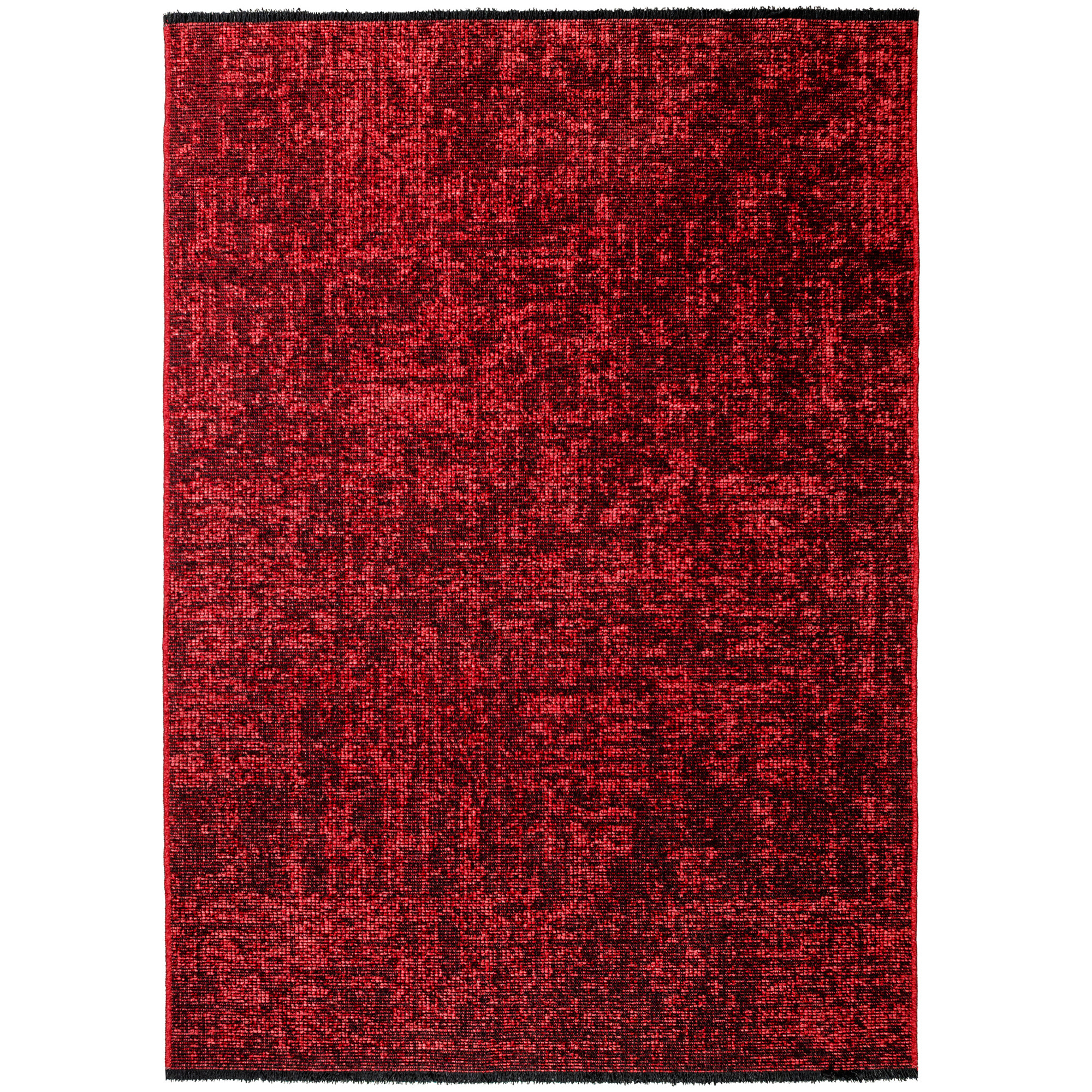 MIRA - Tapis de salon rouge au design abstrait