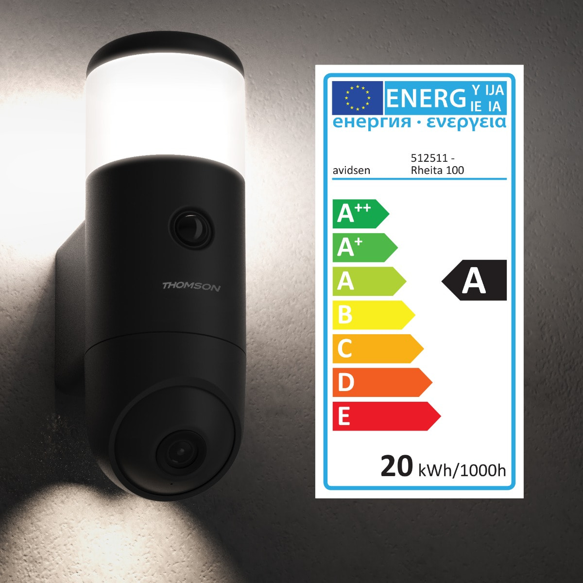 Lot de 2 caméras extérieures connectées, rotatives, motorisées - Rheita 100 - Thomson