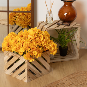 Lot de 2 caisses Sulei bois L30/37cm