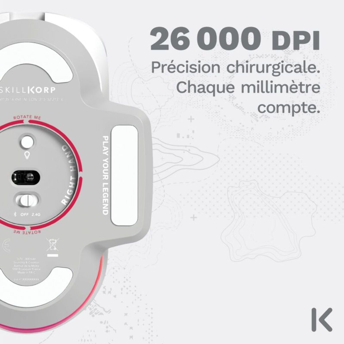 Souris Gamer Sans Fil SKILLKORP Ambi One noir Progress