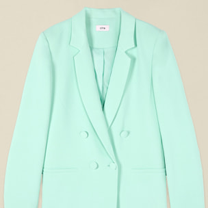 Oltre - Blazer doppiopetto in tessuto crêpe - Verde acqua
