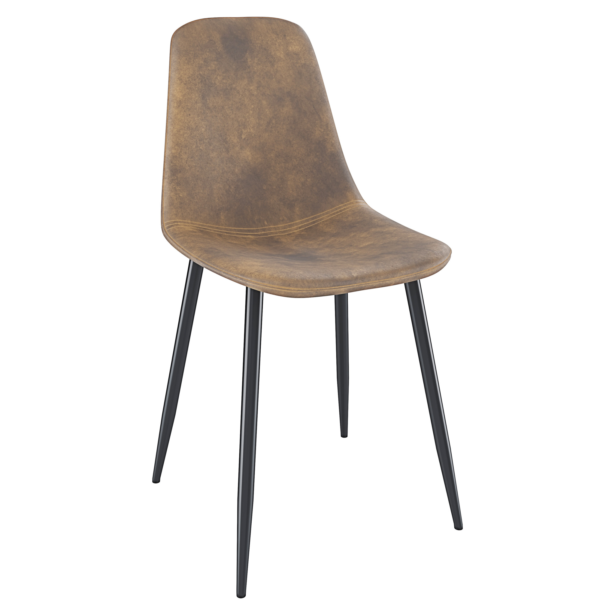 Set Di 4 Sedie In Ecopelle Per Sala Da Pranzo Ufficio Con Gambe In Metallo Stile Vintage Scandinavo Comoda Seduta Per Soggiorno Sala Riunione Marrone