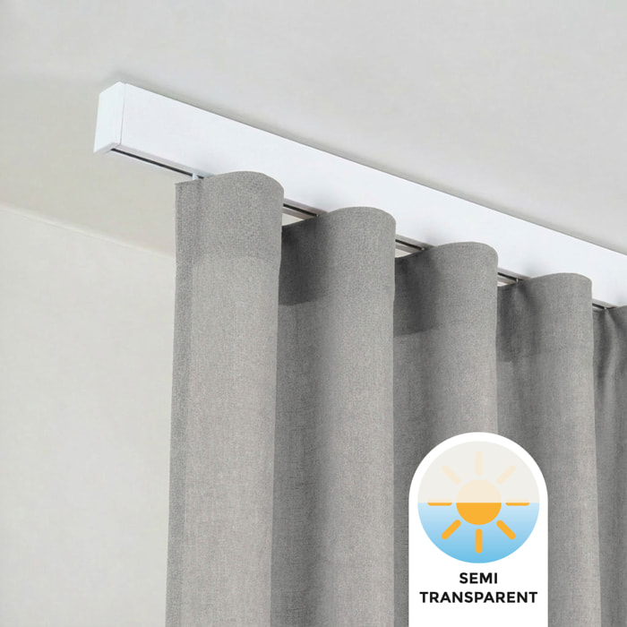 Cortina de cinta semi-transparente STONE XXL Plata