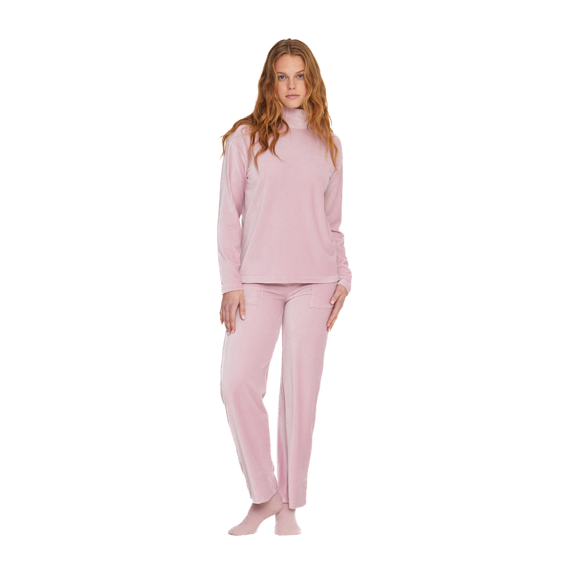 Completo loungewear donna costanza in maglina a coste Noidinotte