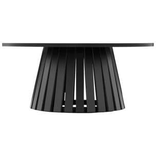 Table basse ronde 80cm style scandinave noire LIV