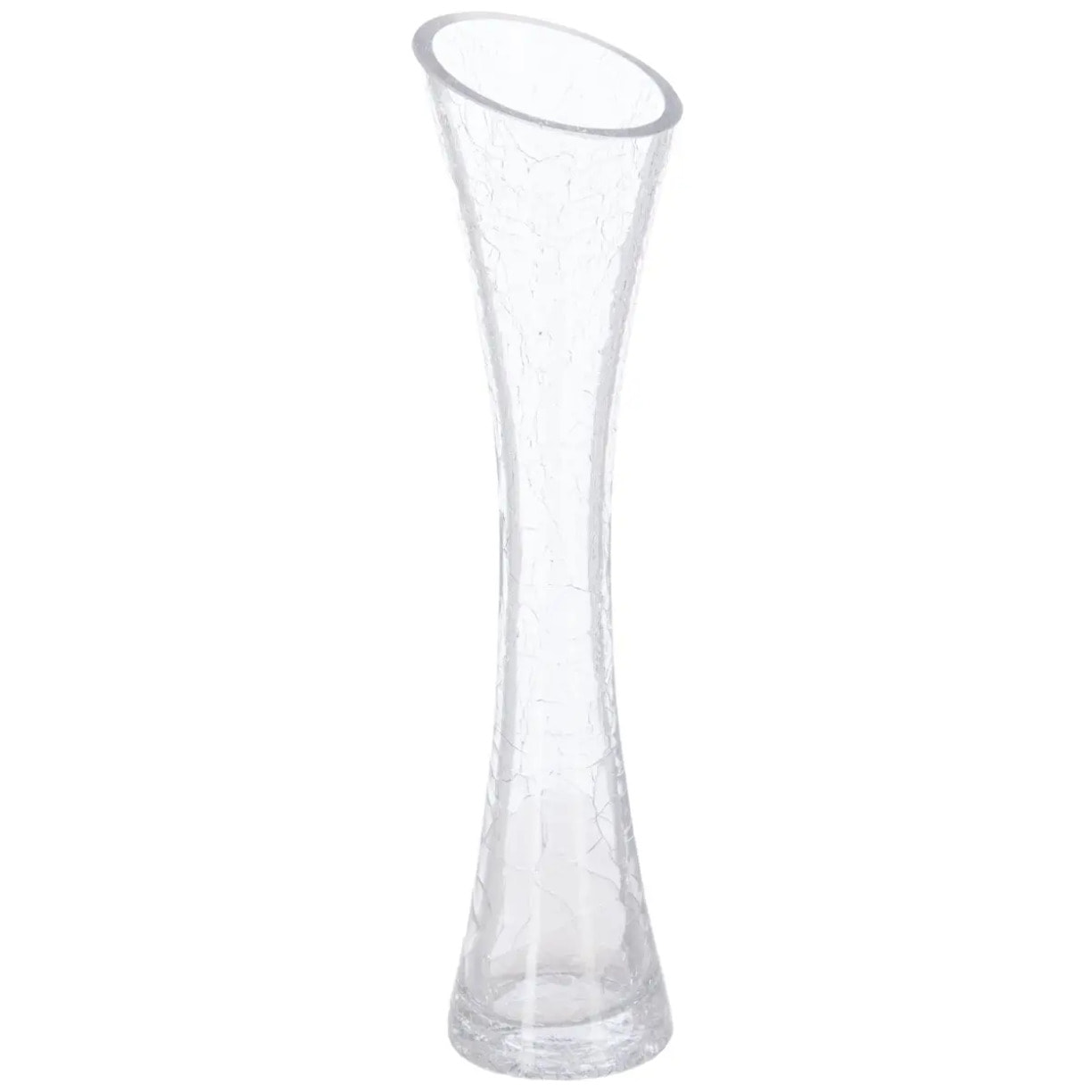 Soliflore verre craquelé H30cm