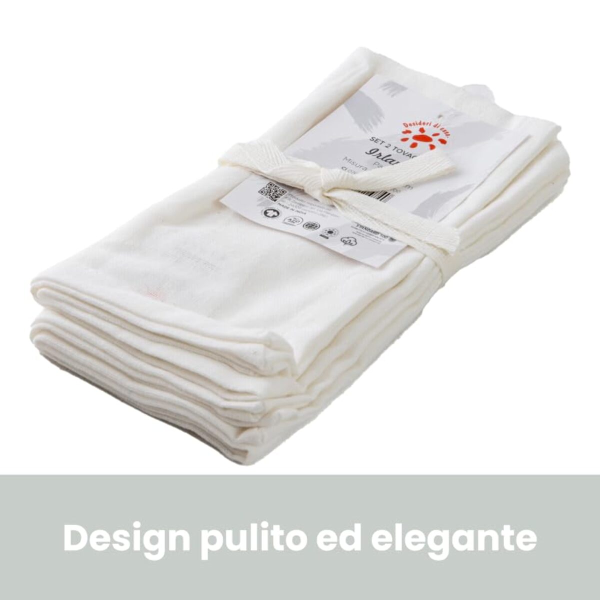 Intrecci – Set 6 tovaglioli in puro cotone 40x40 cm