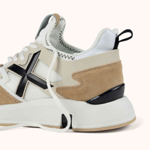 MUNICH CLICK 108 Sneakers de diseño contemporáneo y estilo urbano Blanco y Arena