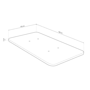 Base tapizada Air 3D - Sin patas