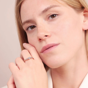 Anello Cuore con Pavé e Punti Luce in Cubic Zirconia