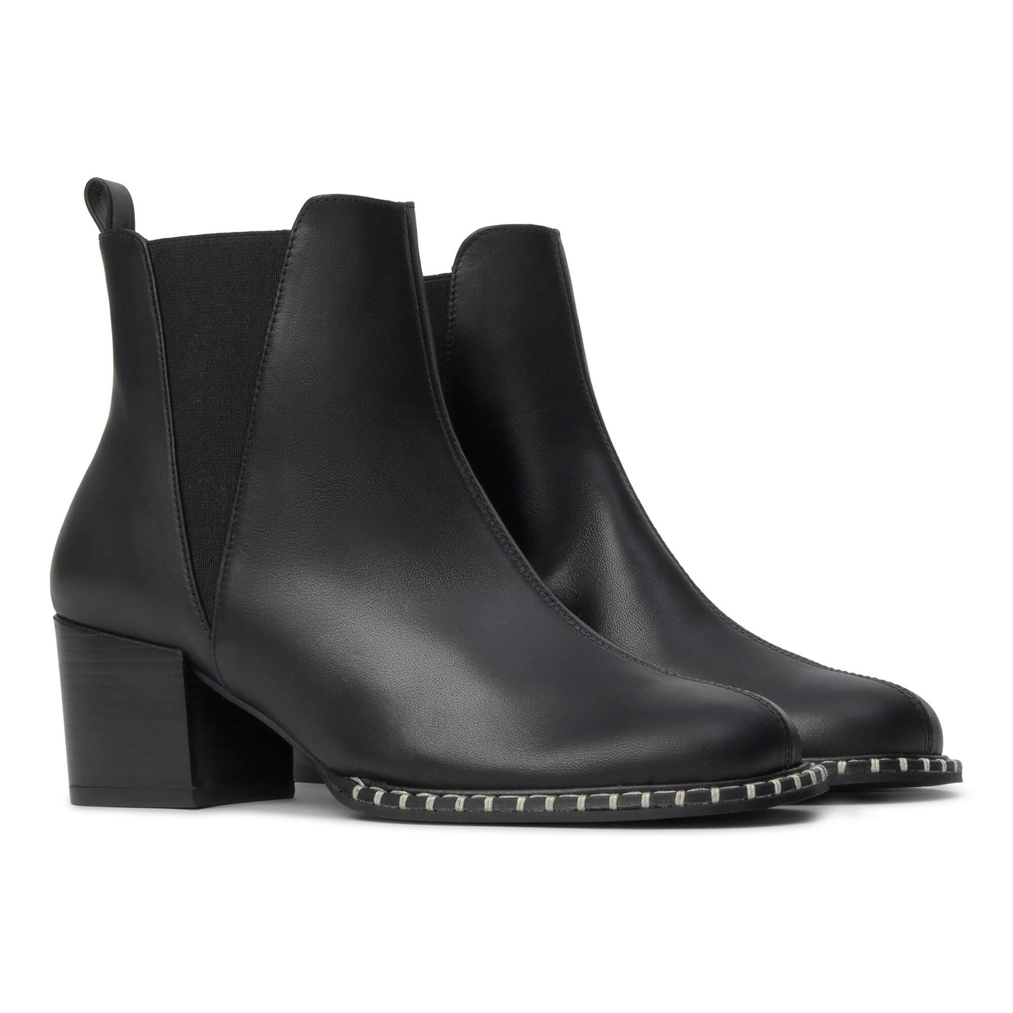 Botín de tacón Neandra en napa con cierre elástico