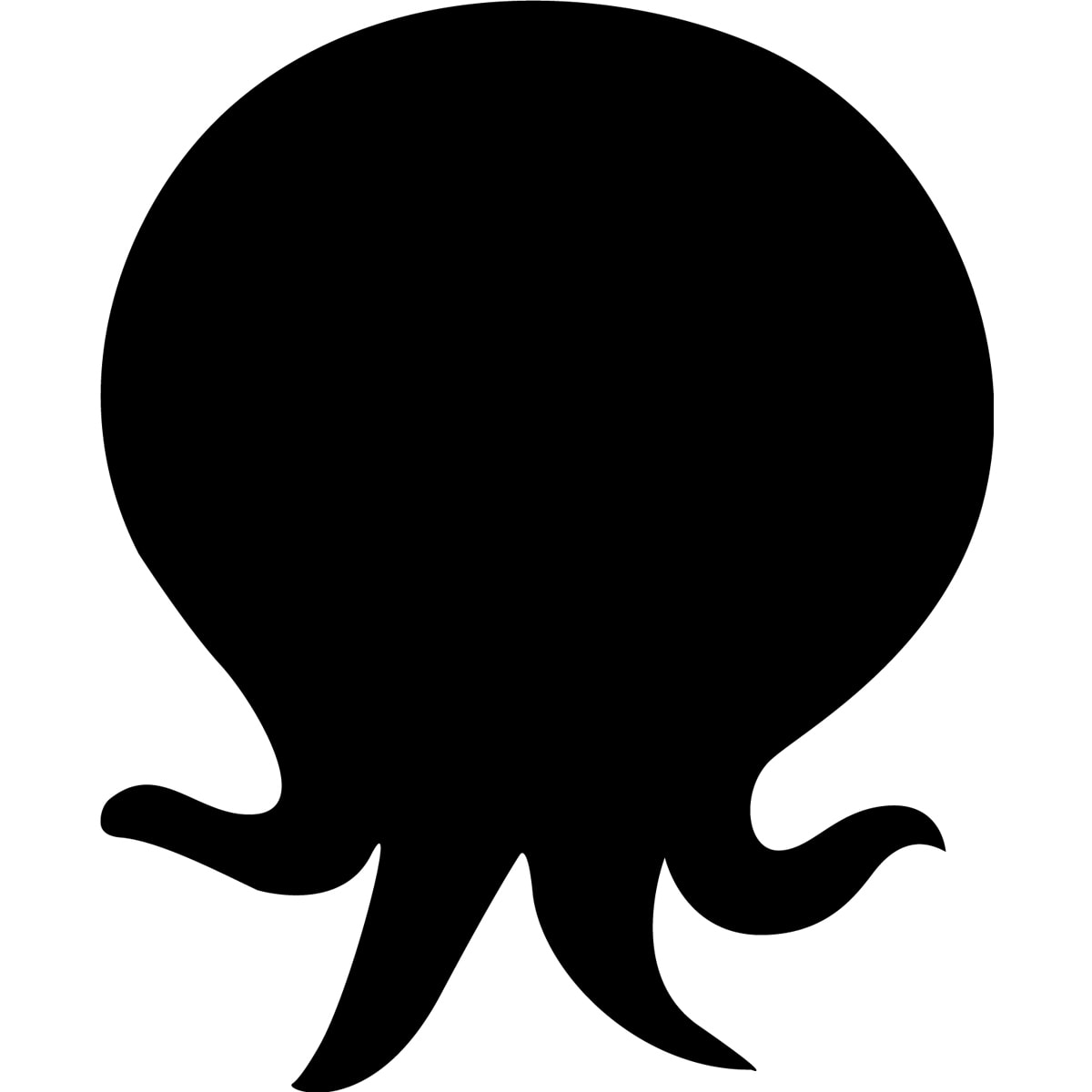 Sticker ardoise tableau noir - stickers muraux adhésif effaçable - SILHOUETTE PIEUVRE