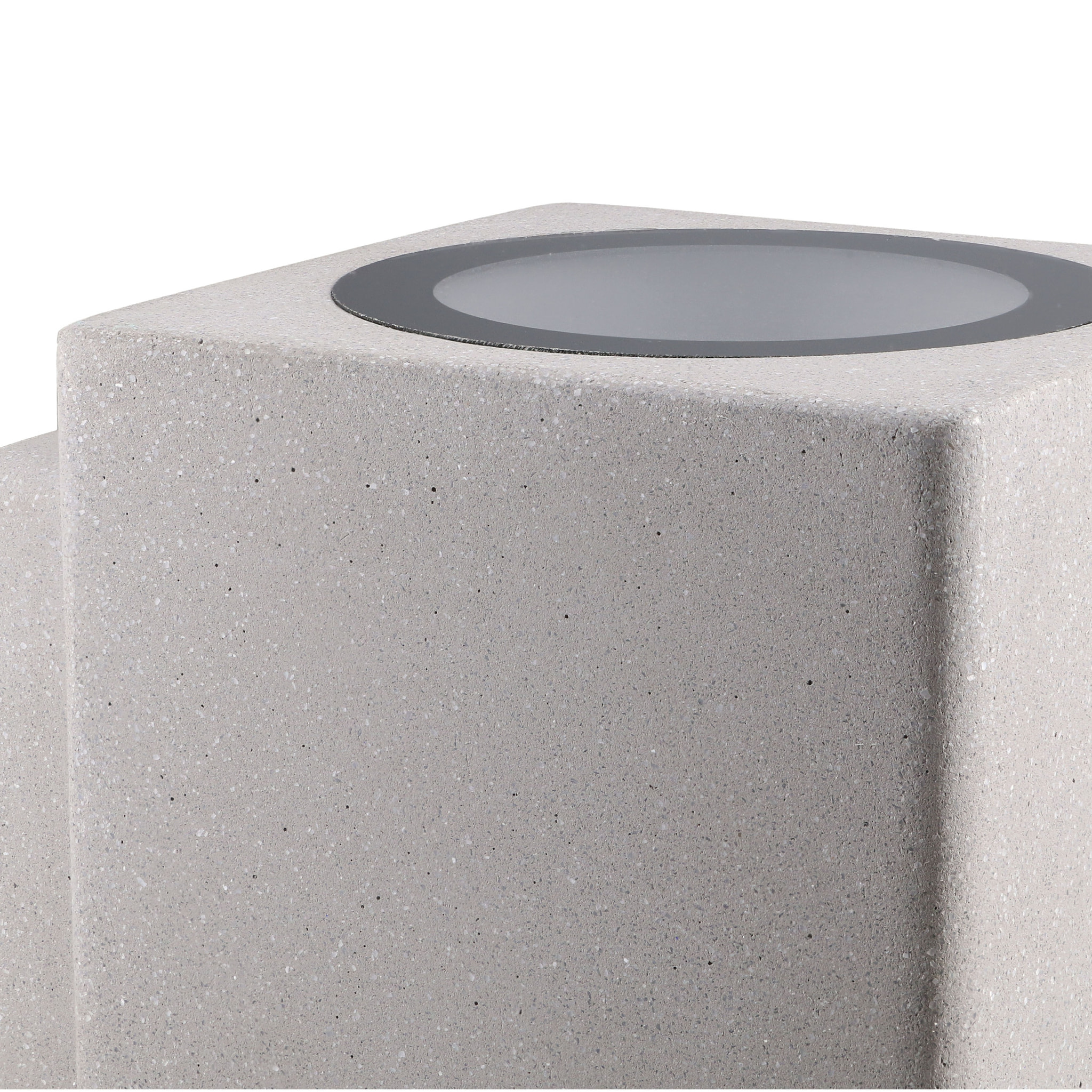 Forlight Aplique Exterior IP44 Rem GU10 16W, Diseño Industrial en Cemento, Resistente al Clima
