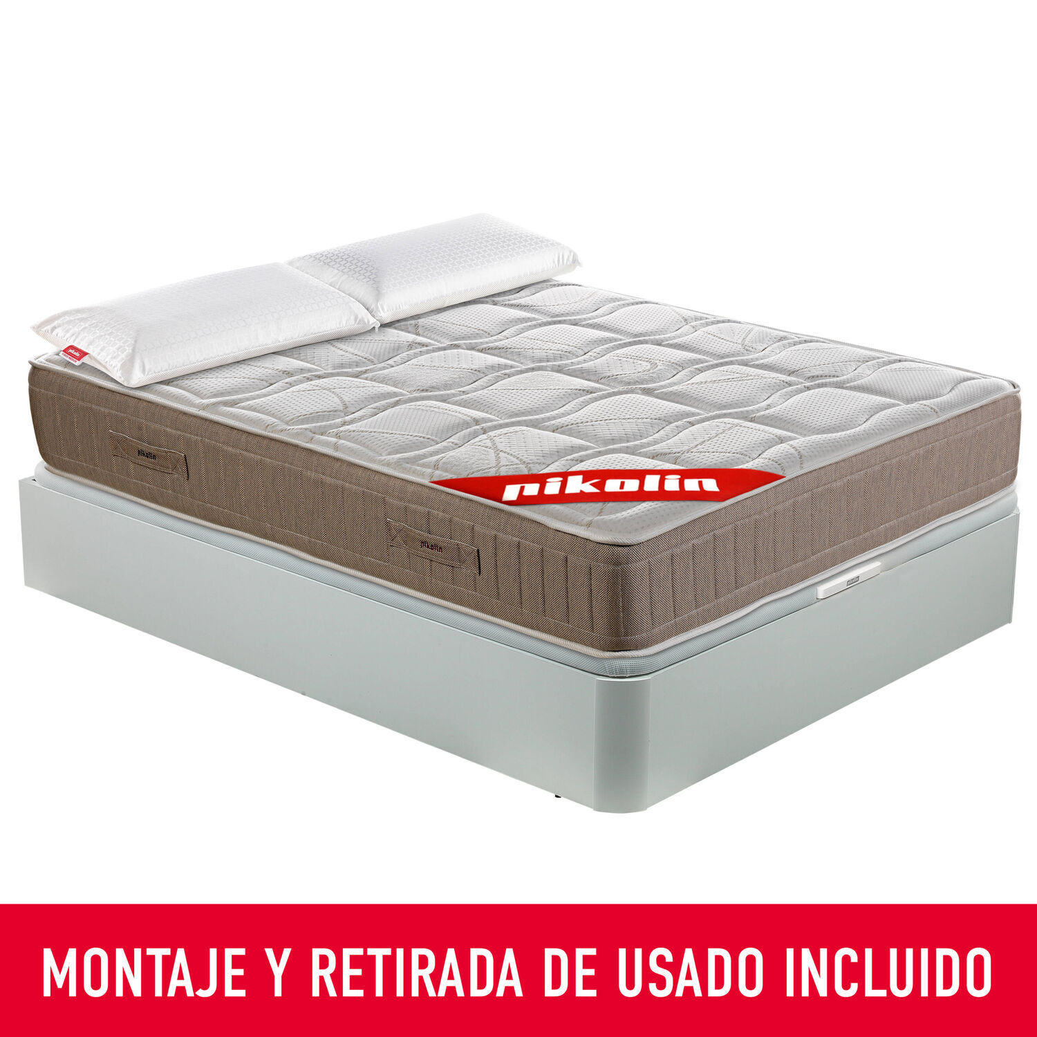 Colchón Muelles + Canapé Abatible + Almohada Visco | ENVIO, MONTAJE Y RETIRADA INCLUIDO | Snow