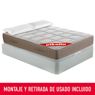 Colchón Muelles + Canapé Abatible + Almohada Visco | ENVIO, MONTAJE Y RETIRADA INCLUIDO | Snow