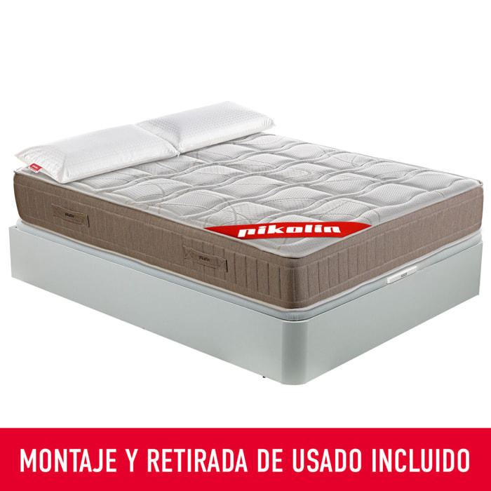 Colchón Muelles + Canapé Abatible + Almohada Visco | ENVIO, MONTAJE Y RETIRADA INCLUIDO | Snow