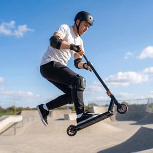 Scooter Acrobático, Scooter Freestyle con Manillar 360°, Rodamientos ABEC-9, Ruedas de PU de 120 mm, Marco de Aluminio Acero, Antideslizante, para Adolescentes, Adultos para Skatepark, Dorado