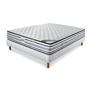 ENSEMBLE LE PLAZA LUXE - Matelas 2 places + 1 Sommier