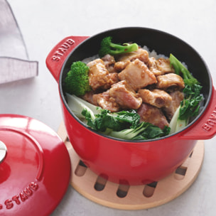 Cocotte à riz 16 cm, Rond(e), Cerise, Fonte