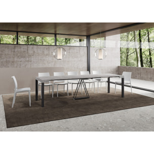 Consolle allungabile 90x40/300 cm Tiris Cemento telaio Antracite