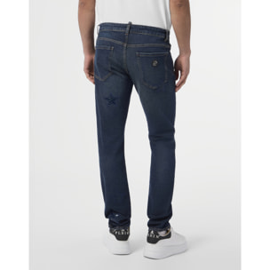 PHILIPP PLEIN Super Straight Cut Jeans Cocco Stars