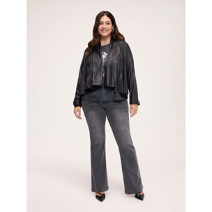 Fiorella Rubino - Giacca soft touch con collo a scialle - Nero
