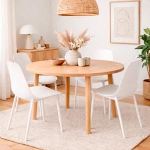 Set 4 Sedie Moderne Con Schienale Ergonomico In Polipropilene E Gambe In Metallo Cucina Sala Da Pranzo Soggiorno 87 x 53 x 49 Cm  Bianco