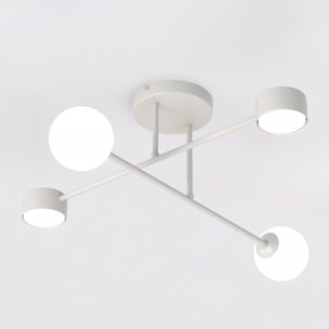 Lampada a sospensione Holon in acciaio bianco