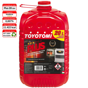 Toyotomi Plus tanica da 20 Lt - Combustibile inodore per stufe Zibro