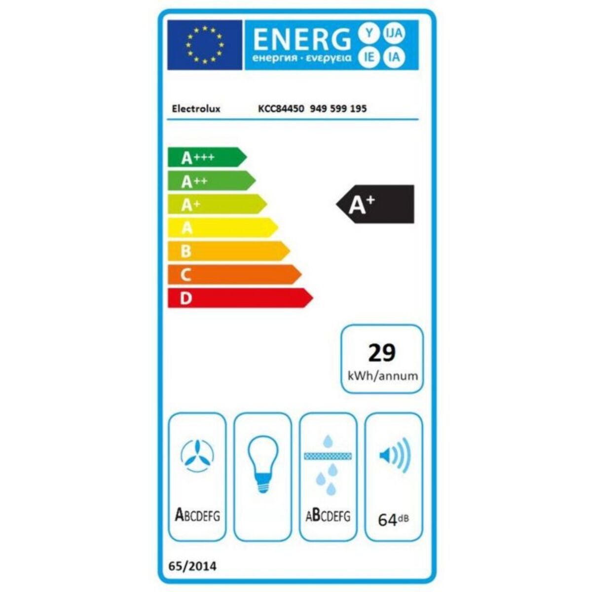 Plaque induction aspirante ELECTROLUX KCC84450 breeze