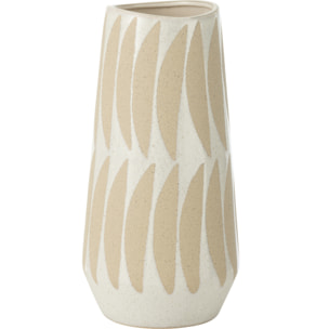 J-Line vase Kai - céramique - blanc/beige - small