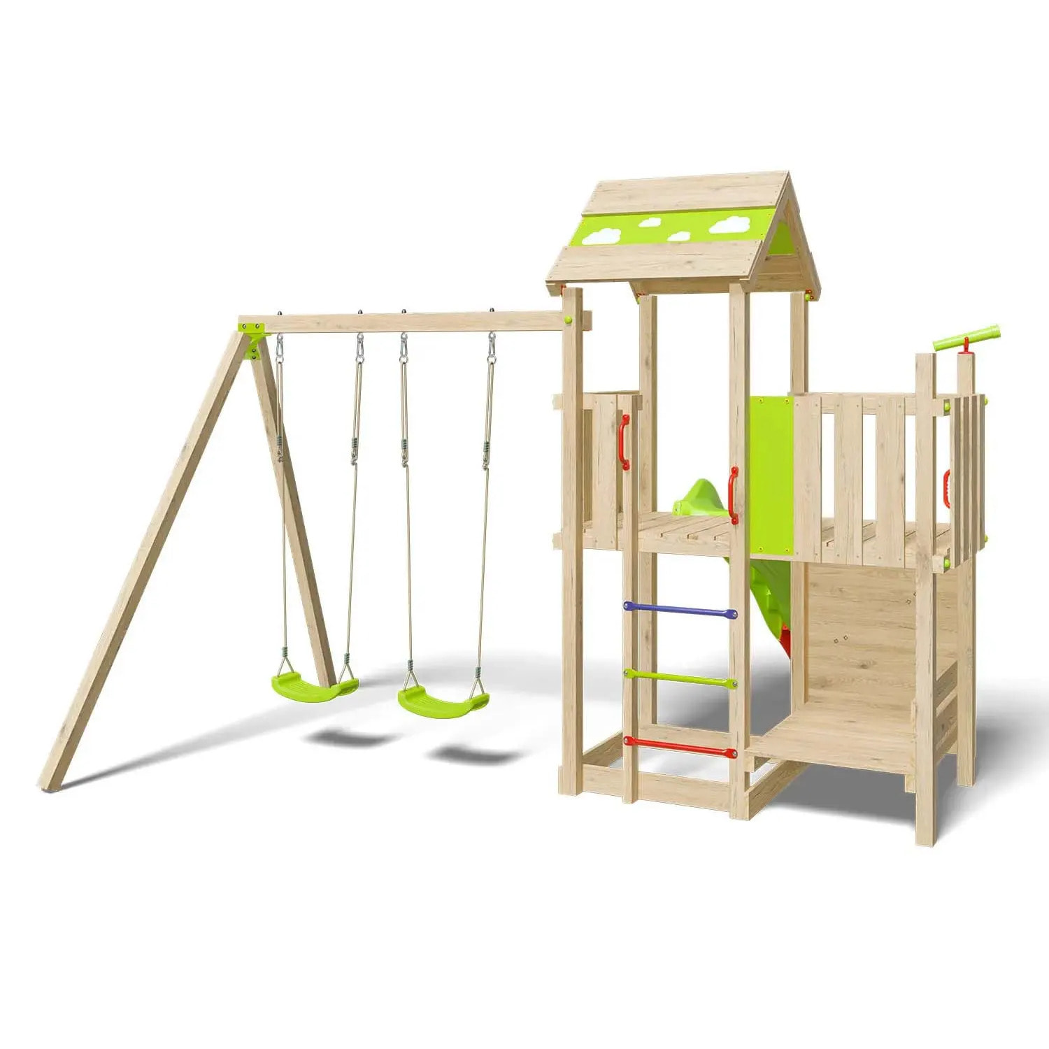 Aire de jeux bois 2,20 m UTOPIA XPRESSION - 10 enfants