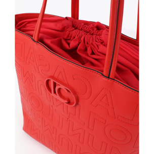 Shopper destrutturata con cuciture monogramma