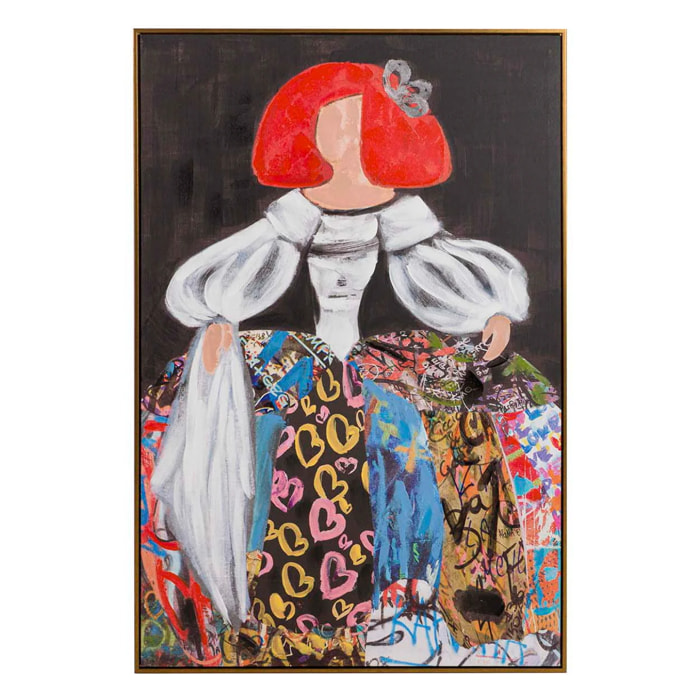 Cuadro Menina 80% Pintado A Mano 80x4x120 Cm