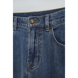 Vaquero azul medio de corte slim con logo Polo Club