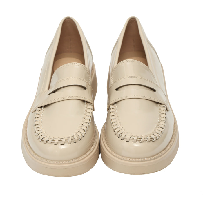 Mocassini con intreccio- tacco 4,5 cm