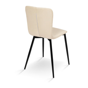 Chaises Margot en velours - Mix color - Beige, bleu, gris, noir