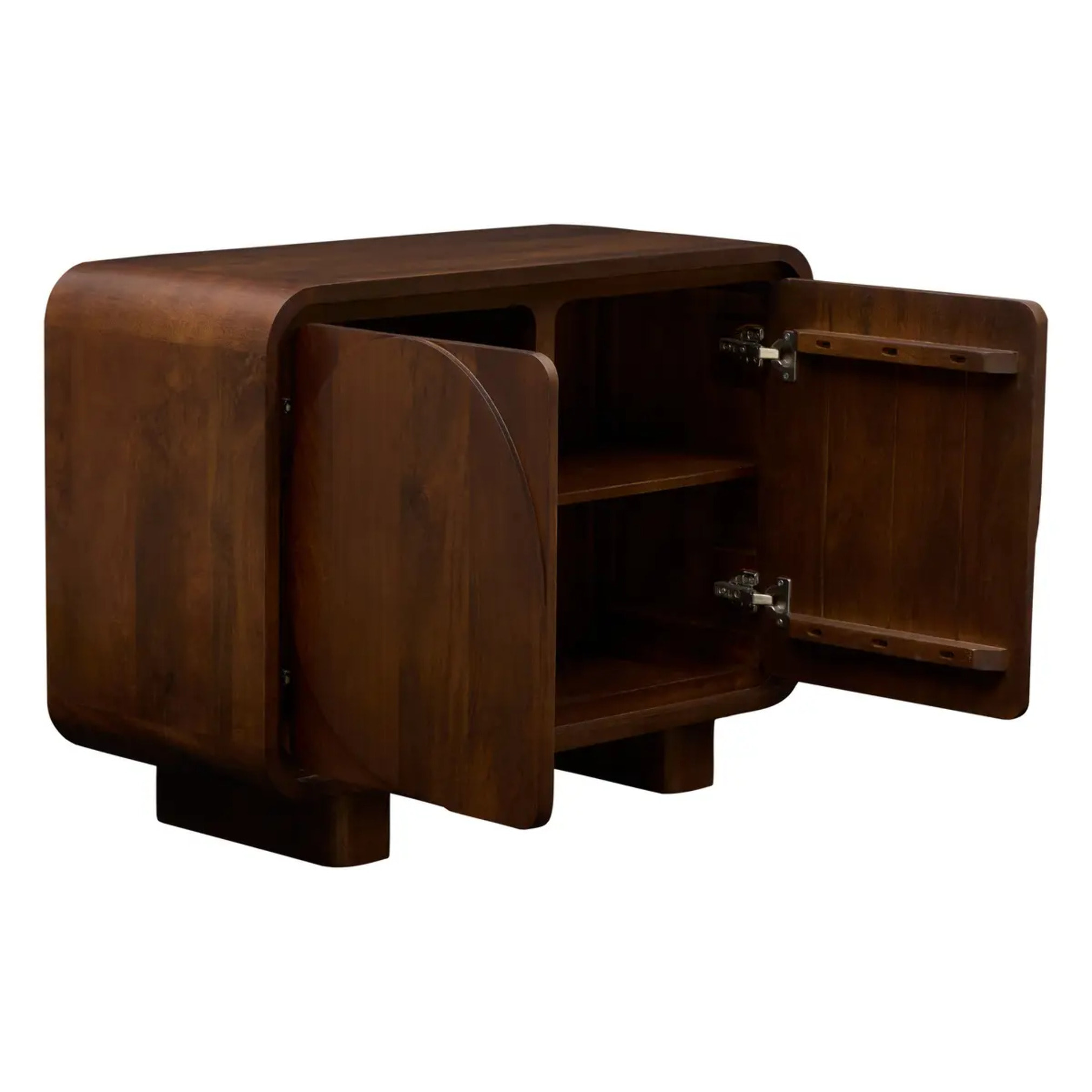 Buffet Shelty rectangulaire 70x96cm 2 portes marron